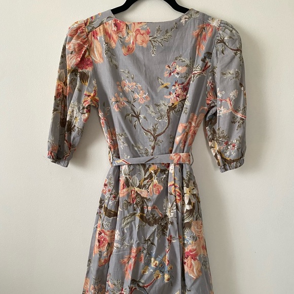 Mango Midi Vneck Button Down Floral Dress - Picture 4 of 5